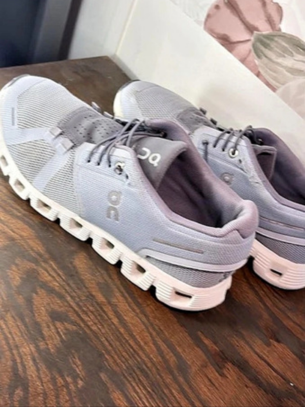On Cloud Gray & Pink Sneakers